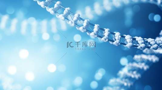 蓝色医学细胞生物科技基因DNA背景图17