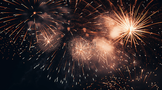 新年跨年背景图片_夜空中绚烂的烟花