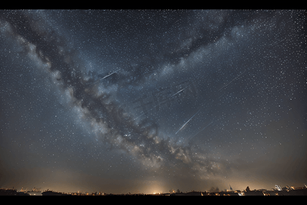 夜晚浩瀚的蓝色星空摄影图281