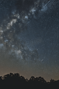 夜晚浩瀚的蓝色星空摄影图435