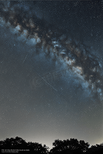 夜晚浩瀚的蓝色星空摄影图416