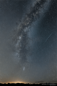 夜晚浩瀚的蓝色星空摄影图432