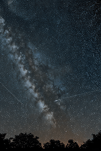 夜晚浩瀚的蓝色星空摄影图460