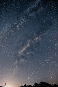夜晚浩瀚的蓝色星空摄影图436