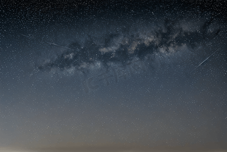 夜晚浩瀚的蓝色星空摄影图290