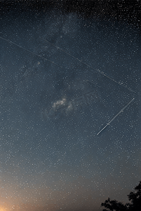 夜晚浩瀚的蓝色星空摄影图495