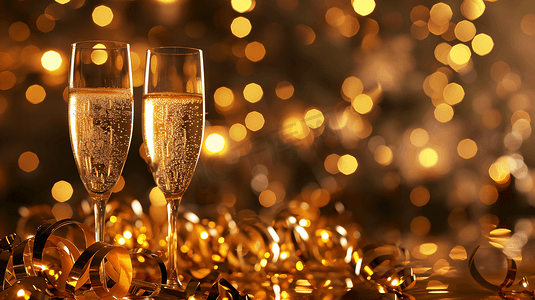 新年庆祝香槟场景