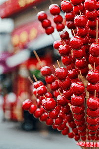 冬日美食红色冰糖葫芦1高清图片