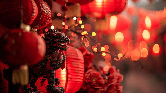 春节红灯笼主题背景