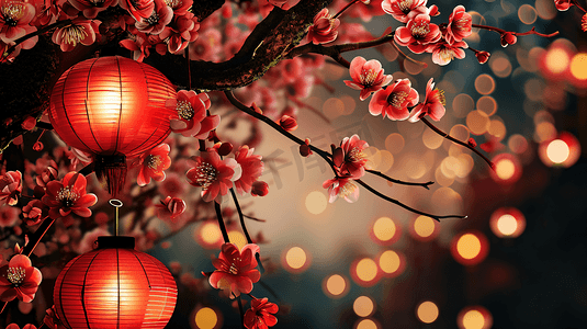 春节红灯笼主题背景
