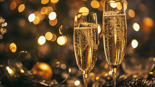 新年庆祝香槟场景