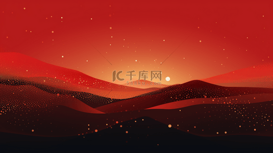 中国山川背景图片_红色中国风山川风景创意背景10