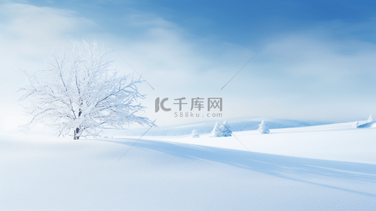 大雪雪景背景图片_冬季雪景蓝色唯美简约背景图26