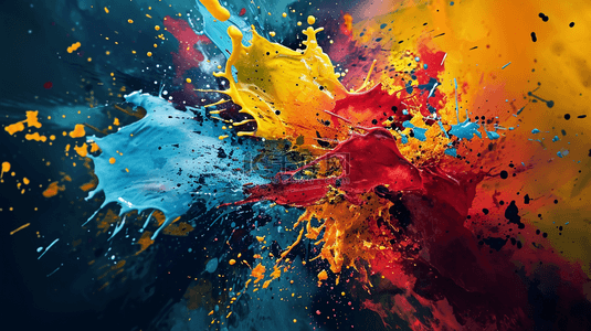 彩色油漆高清喷溅抽象艺术背景图17