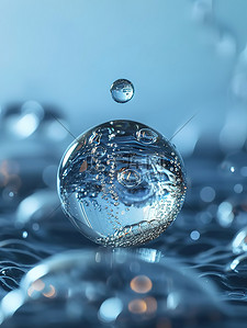 微距背景背景图片_透明水滴小气泡微距背景图