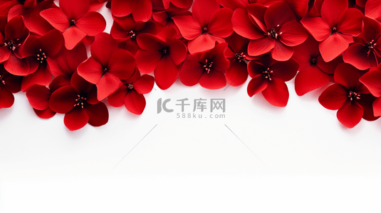 中国风立体红色花朵背景图3