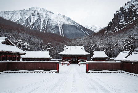 冬季户外高山雪景摄影配图2