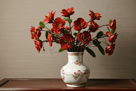 中国风陶瓷花瓶插花图片8