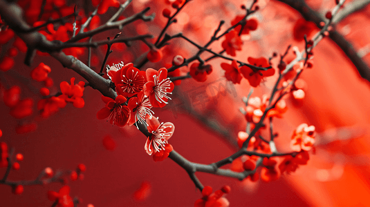 喜庆春节红色背景