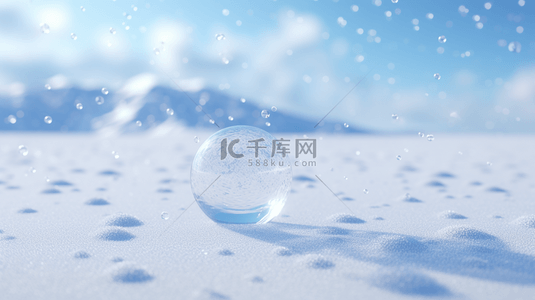 冬季漫天飞雪白色雪景唯美背景图31