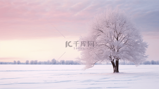 大气冬季背景图片_冬季雪景蓝色唯美简约背景图12