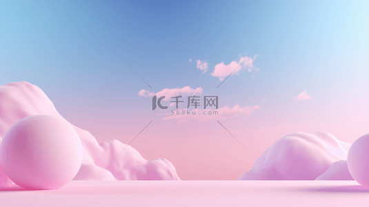 平面图icon背景图片_粉紫色泡沫云层可爱背景6