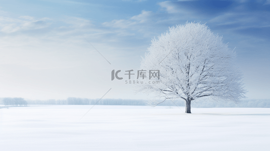 大气冬季背景图片_冬季雪景蓝色唯美简约背景图13