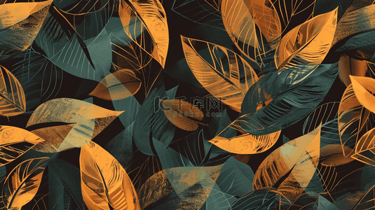 3D立体花纹树叶彩色背景图7