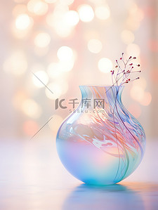 手工吹制玻璃花瓶图片