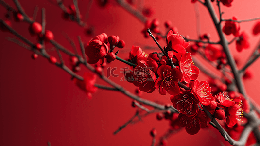 春节喜庆红色装饰背景9