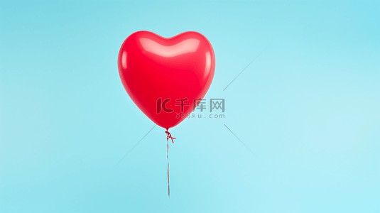 红色文艺背景背景图片_心型红色气球背景3