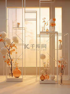 鲜花背景素材背景图片_窗边花瓶和鲜花背景素材