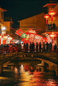热闹过年摄影照片_中国传统过年春节热闹灯会摄影照片3