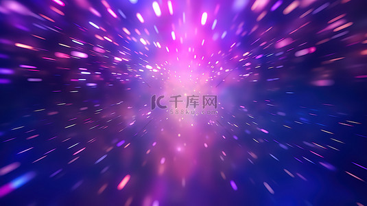 中式庭院PPT模板背景图片_紫色灯光闪闪发光抽象背景