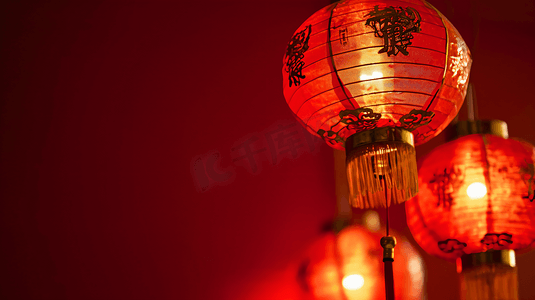 春节装饰红灯笼背景10