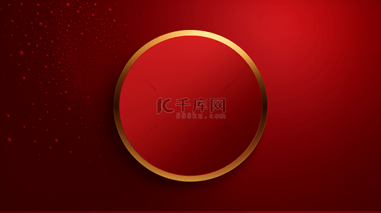 中国红简约圆环装饰背景6