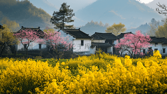 中国风唯美油菜花风景图片22