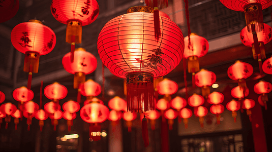 春节装饰红灯笼背景25