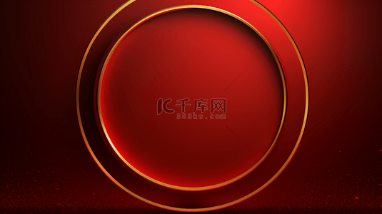 中国红简约圆环装饰背景8