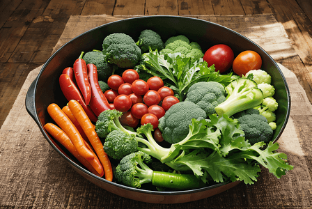 盘子里的健康蔬菜水果摄影图片5