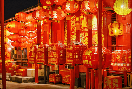 喜庆传统中国风红色灯笼摄影图片3