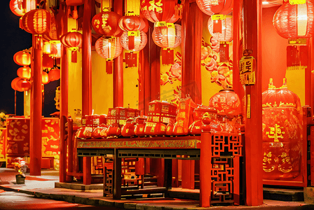 喜庆中国风灯笼摄影照片_喜庆传统中国风红色灯笼摄影照片3