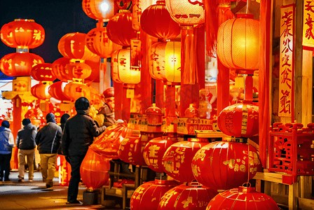 喜庆传统中国风红色灯笼摄影配图7