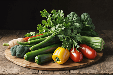 盘子里的健康蔬菜水果摄影图9