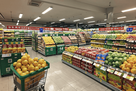 蔬菜超市摄影照片_超市货架上的新鲜蔬菜水果摄影照片7