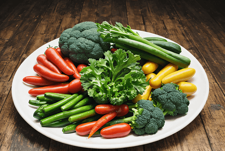 盘子里的健康蔬菜水果摄影图8
