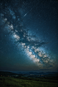夜晚广袤无垠的星空图7照片