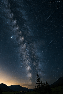 夜晚美丽星空夜景摄影图片4