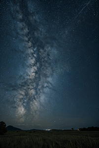 广袤摄影照片_夜晚广袤无垠的星空图2摄影配图