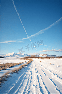 冬天冬季寒冷白色雪景图202摄影照片